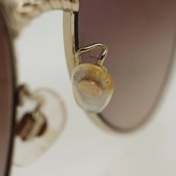 CHANEL Sunglasses metal Silver tone CC Auth 136551M main image 14